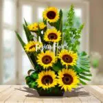 Floral Arrangement with Bengal Sunflowers